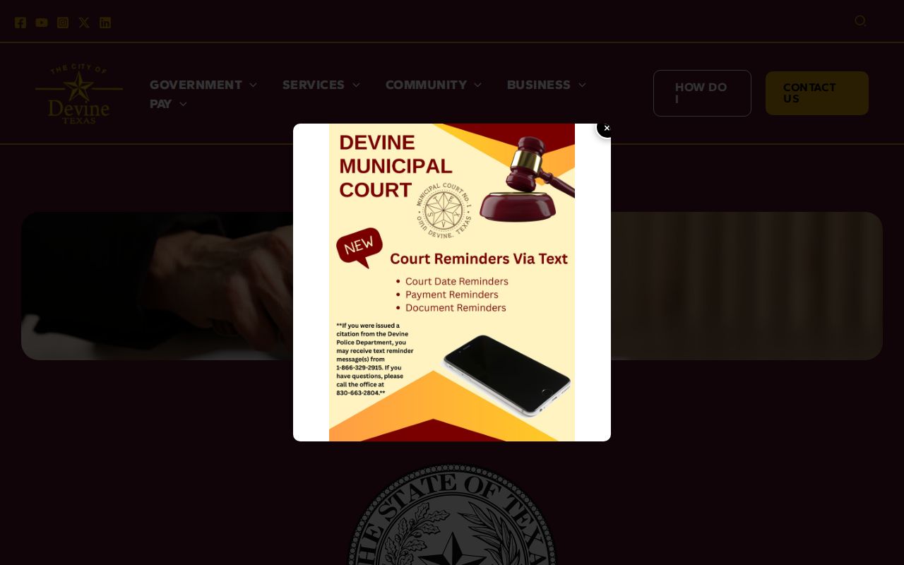 Devine Medina County criminal history municipal court records