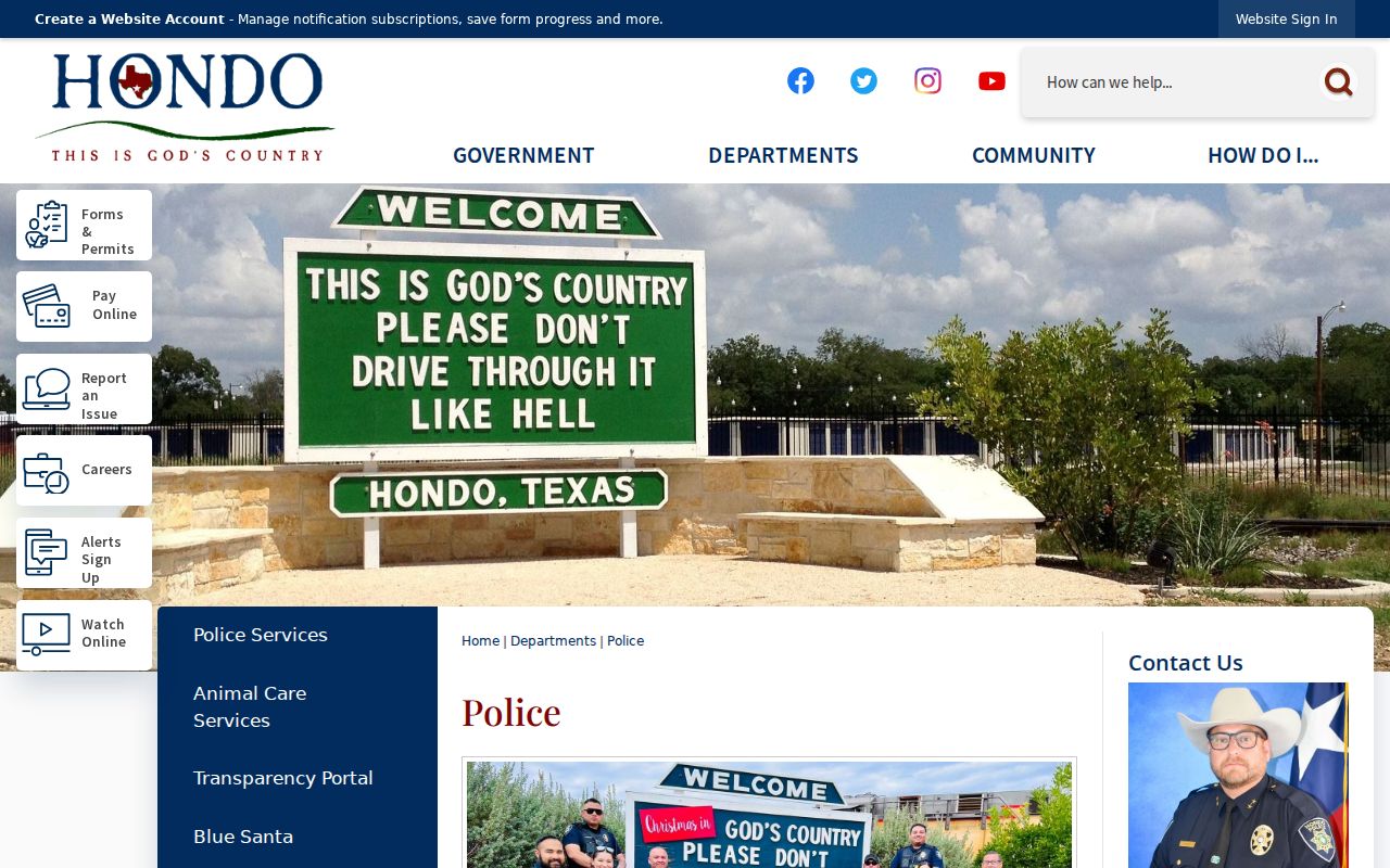 Hondo Medina County criminal history police department records