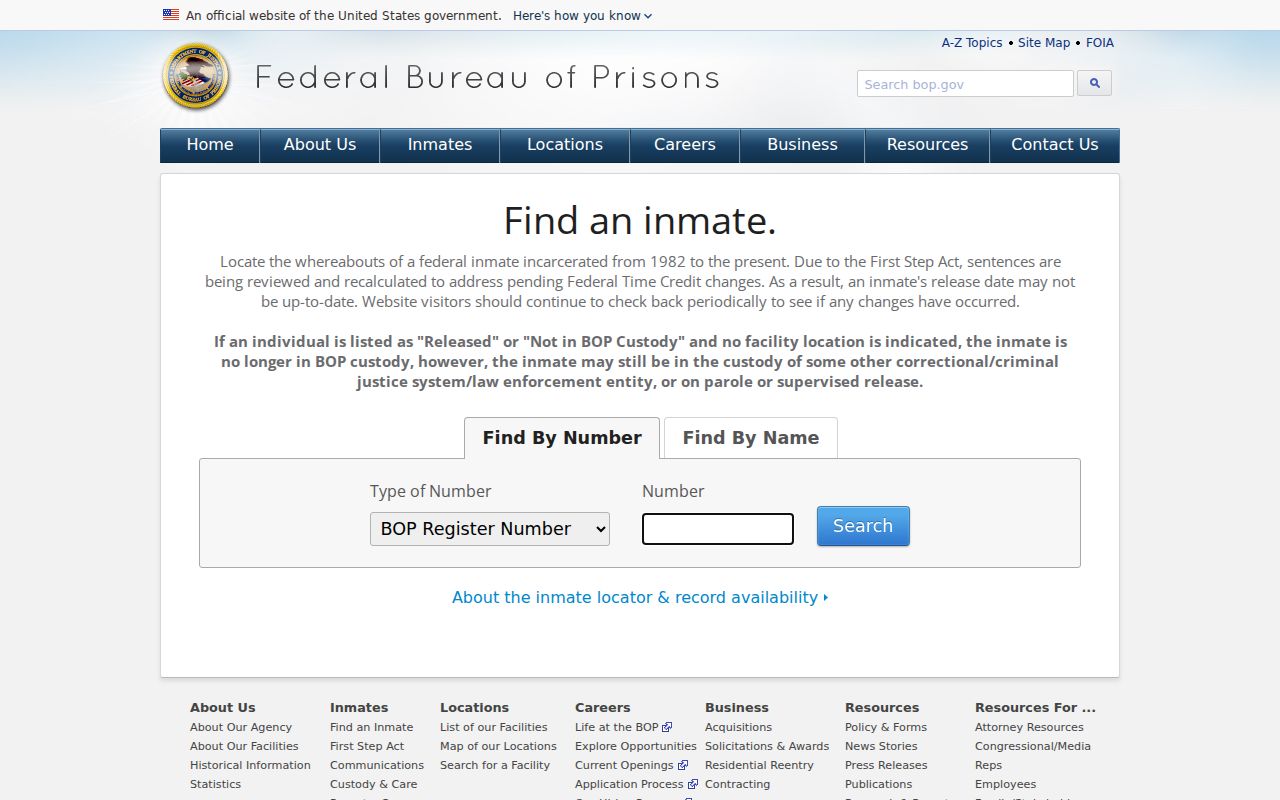 Medina County criminal record federal inmate locator