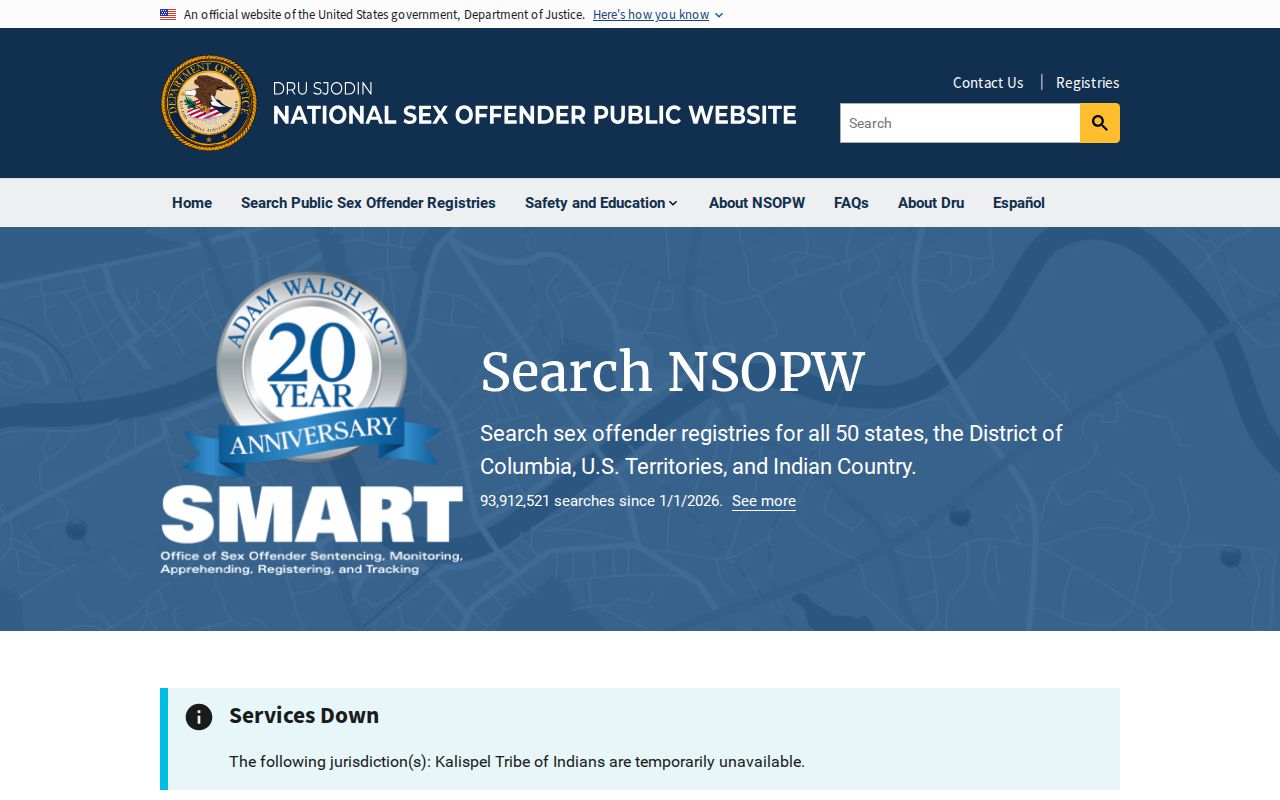 NSOPW cross-state search for Medina County sex offender checks